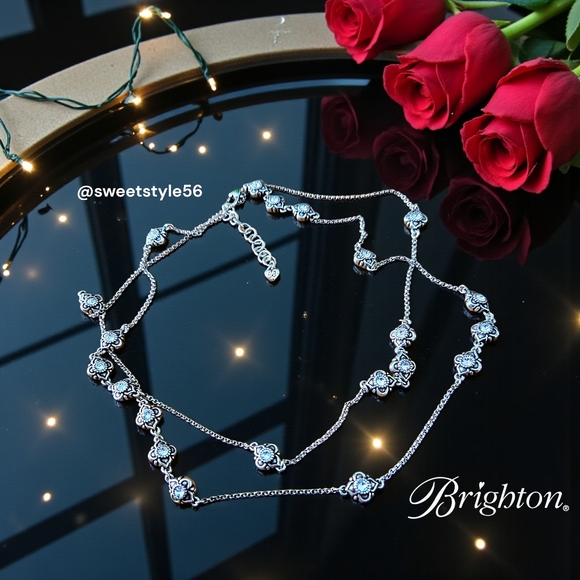 Brighton Jewelry - BRIGHTON "Alcazar" Vintage Long Length Crystal And Silver Necklace BOHEMIAN!